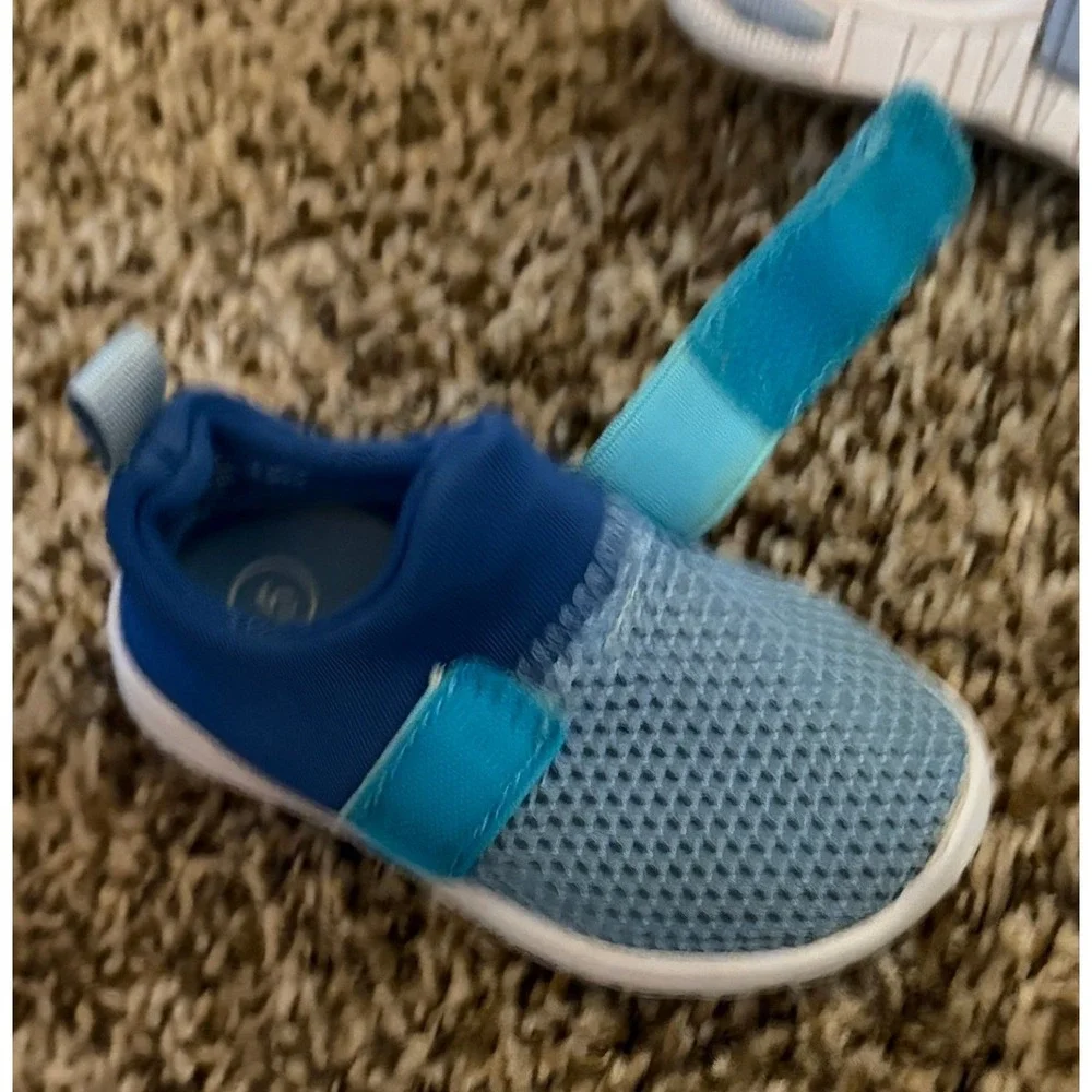 Cat & Jack-Austen Slip-On Blue Water Sneaker Shoes Size 5